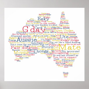 Poster Mapa das gírias australianas da edição especial