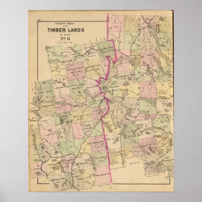 Póster Mapa das terras-da-madeira 6 (Frente)