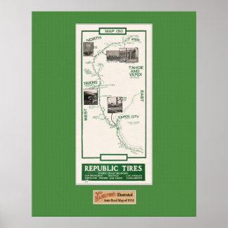 Póster Mapa de 1914, Caminhão para Verdi