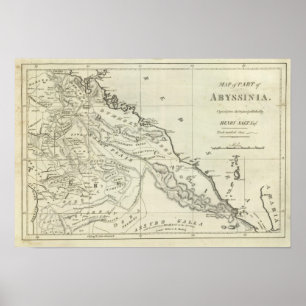 Póster Mapa de Abyssinia