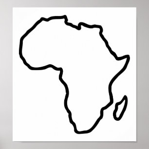 Póster Mapa de África