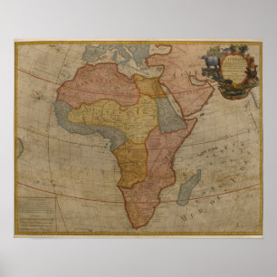 Poster Mapa de África 1700