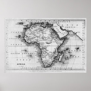 Poster Mapa de África   gravado por Thomas Stirling
