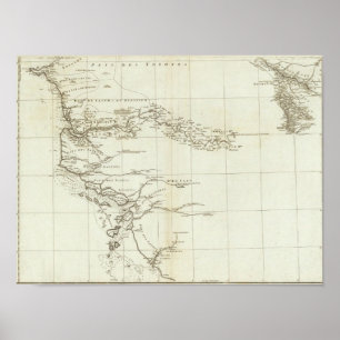 Póster Mapa de África ocidental