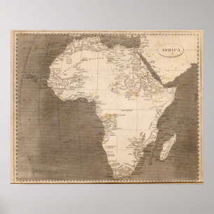 Poster Mapa de África por Arrowsmith