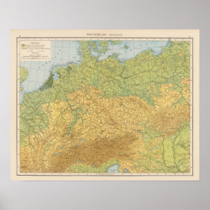 Poster Mapa de Alemanha