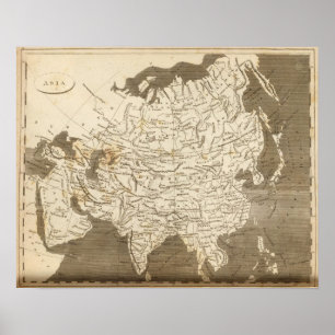 Poster Mapa de Ásia por Arrowsmith