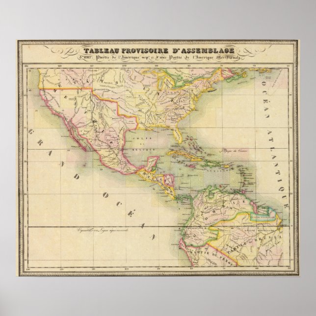 Poster Mapa de Assembleia da América (Frente)