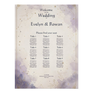 Póster Mapa de Assentos do Casamento Celestial