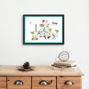 Poster Mapa de Atividades da Europa