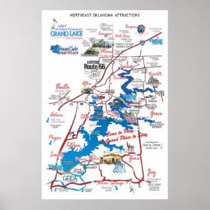 Poster mapa de atrações OK nordeste