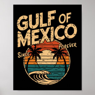 Poster Mapa De Bandeiras Do Golfo Do México, Funny Améric