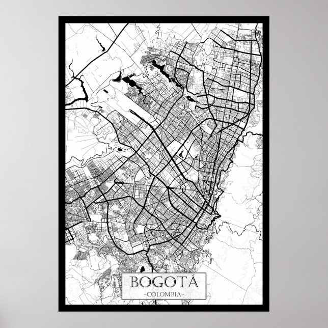Poster Mapa de Banguecoque Tailândia (Frente)