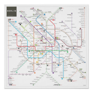 Póster Mapa de Berlim INAT