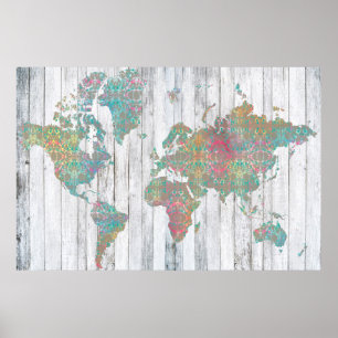 Póster Mapa de Boho II