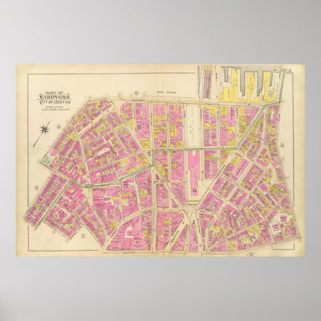 Poster Mapa de Boston 28 (Frente)