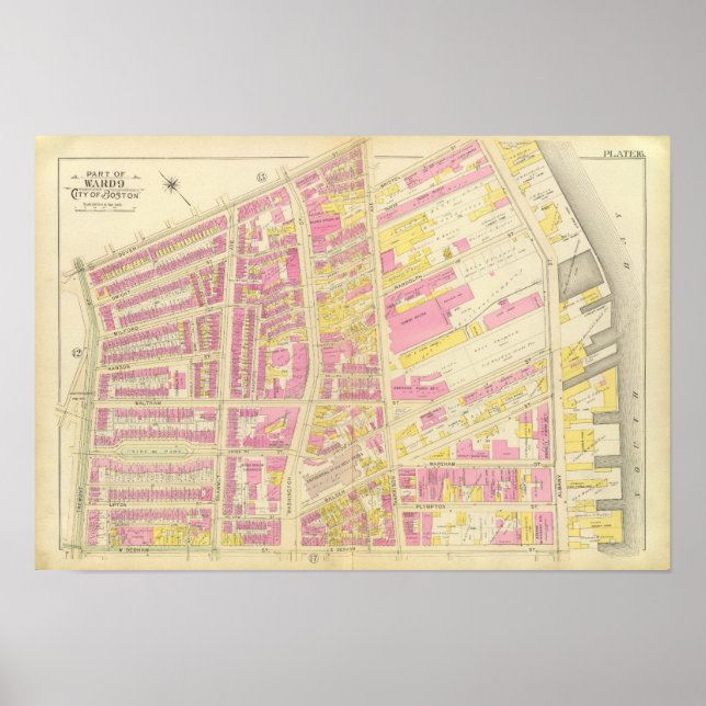 Poster Mapa de Boston 8 (Frente)