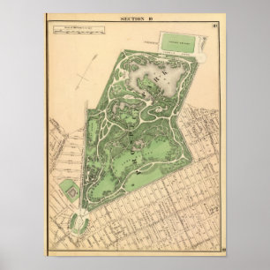 Poster Mapa de Brooklyn do segundo 10