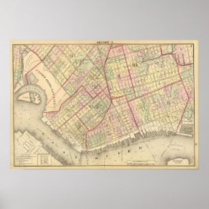 Póster Mapa de Brooklyn do segundo 2