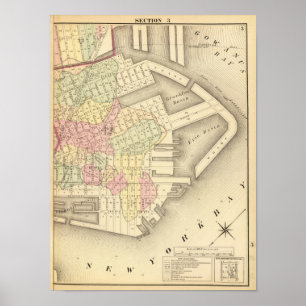 Póster Mapa de Brooklyn do segundo 3