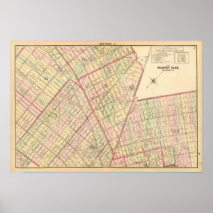 Poster Mapa de Brooklyn do segundo 5