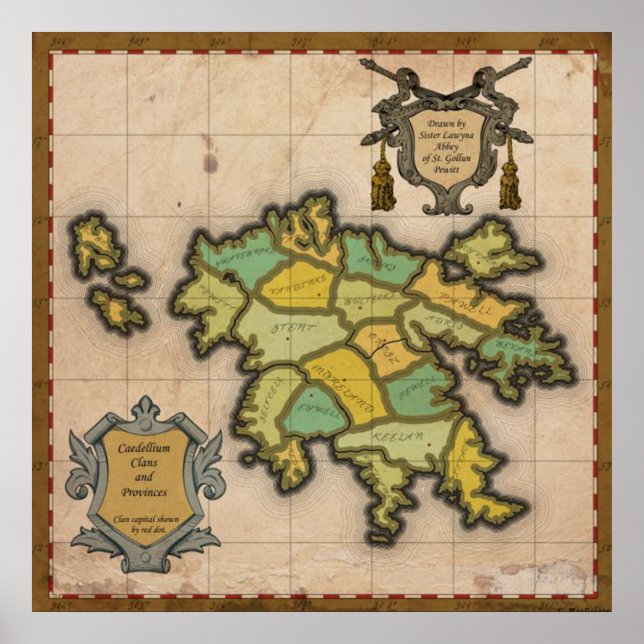 Poster Mapa de Caedellium Anormal (Frente)
