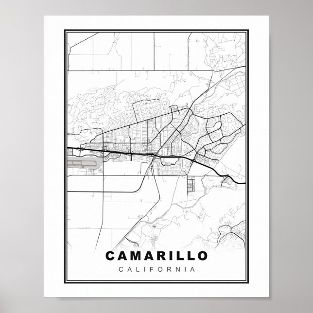 Poster Mapa de Camarillo (Frente)