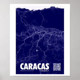 Poster Mapa de Caracas - Mapa da Cidade do Viagem na Vene
