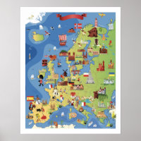 Mapa de Cartoons da Europa