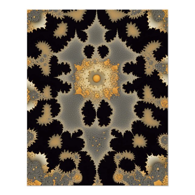 Póster Mapa de Cavernas de Mandlebrot (Frente)