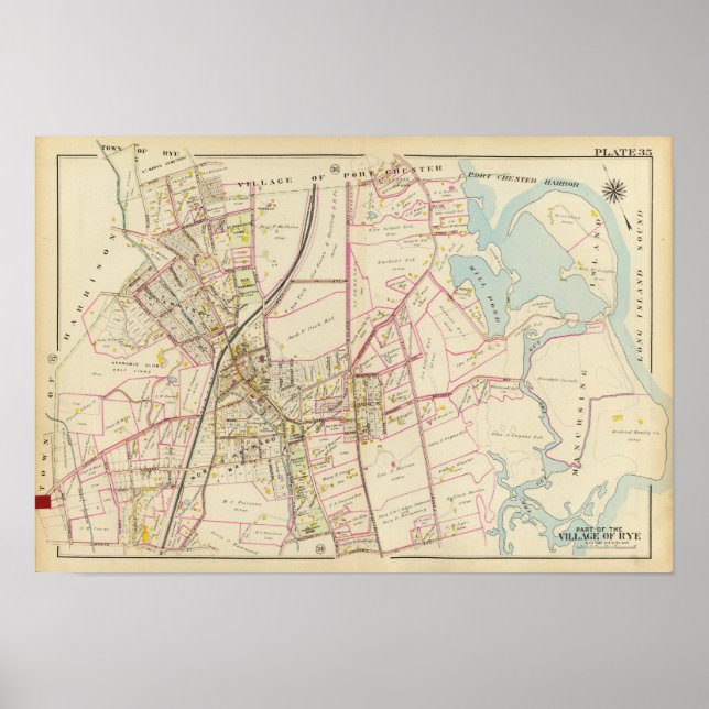 Poster Mapa de Centeio, Nova Iorque (Frente)