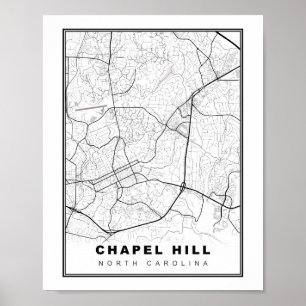 Poster Mapa de Chapel Hill