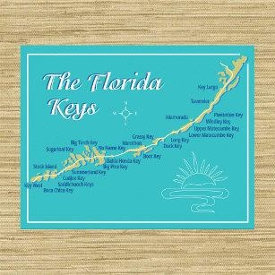 Poster Mapa de Chaves da Flórida