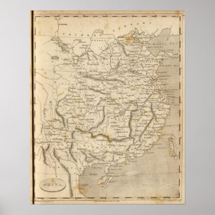 Póster Mapa de China por Arrowsmith