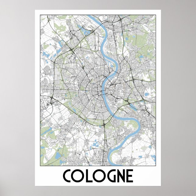 Poster Mapa de Colônia (Frente)