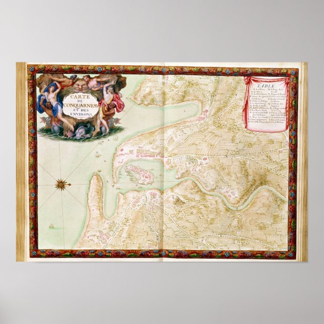 Poster Mapa de Concarneau (Frente)