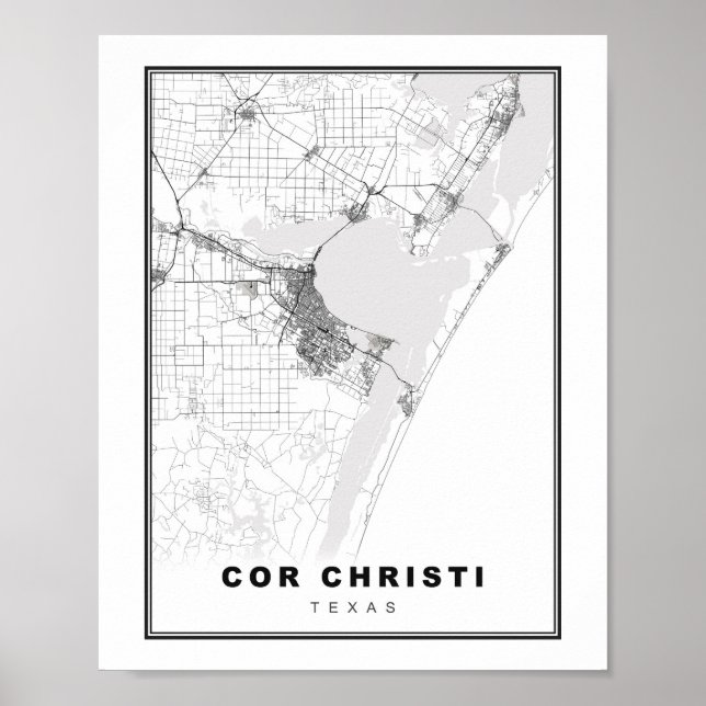 Poster Mapa de Corpus Christi (Frente)