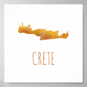 Póster Mapa de Crete