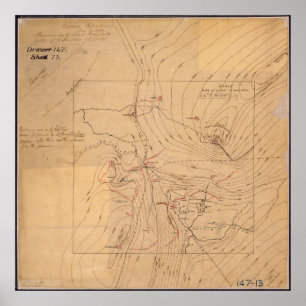 Poster Mapa de Cumberland Gap