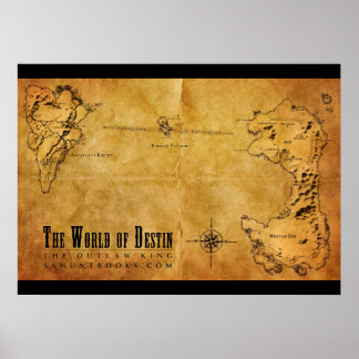 Póster Mapa de Destino