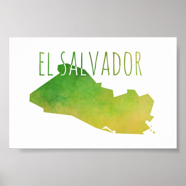 Póster Mapa de El Salvador (Frente)