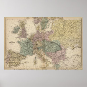 Póster Mapa de Europa