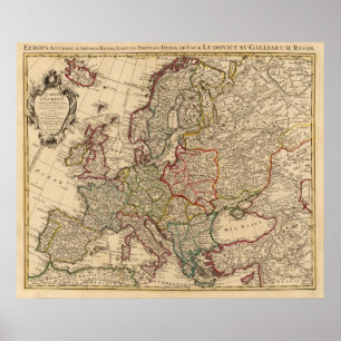 Poster Mapa de Europa