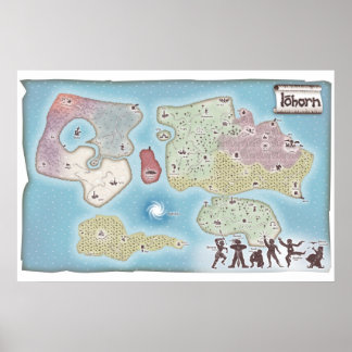 Póster Mapa de fantasia de Iohorn Adventure