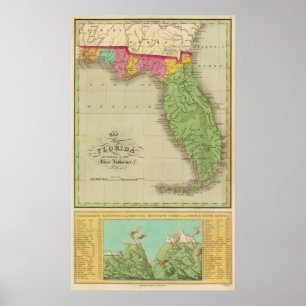 Póster Mapa de Florida