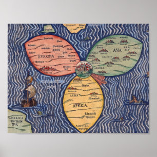 POSTER MAPA DE FOLHA DE CAPOEIRA DE BUNTING DE JERUSALEM