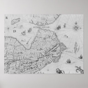 Poster Mapa de France ou de Canadá novo