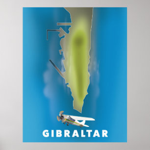 Poster Mapa de Gibraltar
