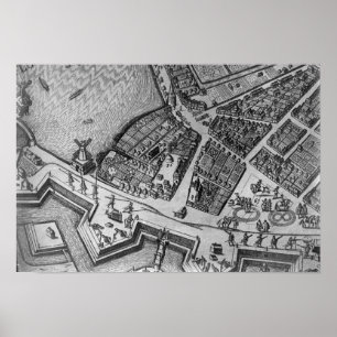 Póster Mapa de Hamburgo