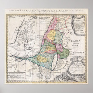 Poster Mapa de Heirs Homann - 1750